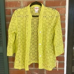 NWT button down lime green shirt